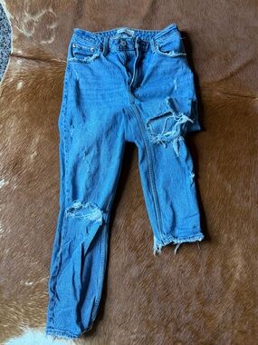 Abercrombie mom high rise curve love jeans